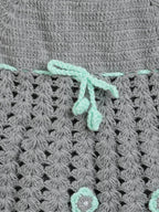 ChutPut Hand knitted Crochet Maharani Wool Dress For Baby Girls - Green | Grocsy