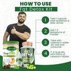 Divya Shree Fat Detox Capsule + Easy Fresh Powder & Punch Tulsi Drop Gas Combo Kit | Grocsy