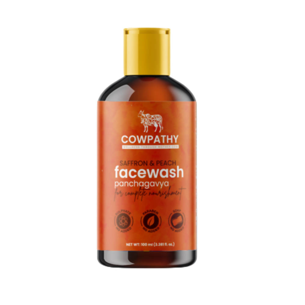 Cowpathy Saffron & Peech Panchagavya Face Wash | Grocsy