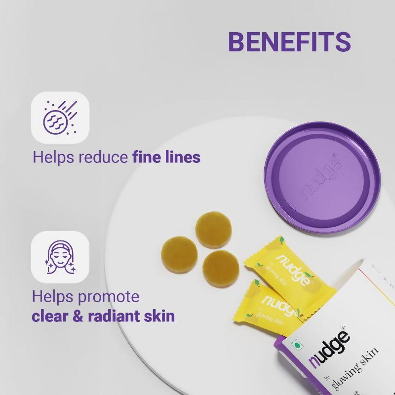 Nudge Collagen Skin Health Gummies - Golden Apple Flavour | Grocsy