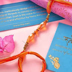 Ethnic Pearl N Mauli Rakhi With Figberry | Grocsy