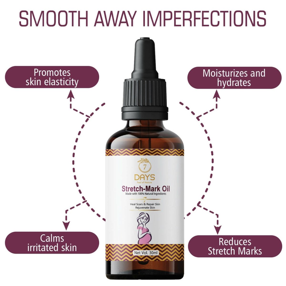 7 Days Stretch Mark Oil | Grocsy