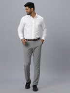 Ramraj Cotton Mens Full Sleeve White Shirt Plus Size - Justice White | Grocsy