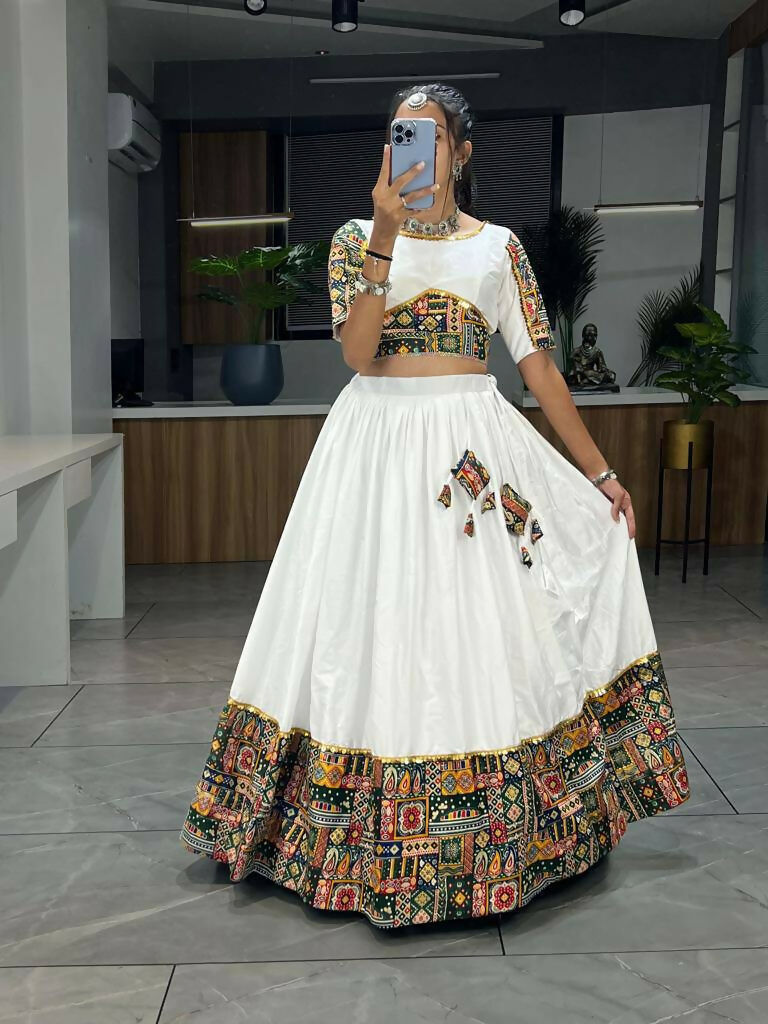 Yash Enterprise Multi Color Rayon Embroidery Semi Stitched Navratri Chaniya Choli | Grocsy