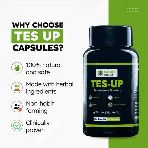 Nature Mania Tes-Up Capsules (Testo Booster) | Grocsy