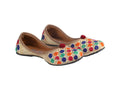 Tiny Bugs Girls Ethnic Floral Embroidered Juttis - Multi | Grocsy