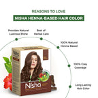 Nisha Henna Based Hair Colour for Women & Men Dark Brown | Grocsy