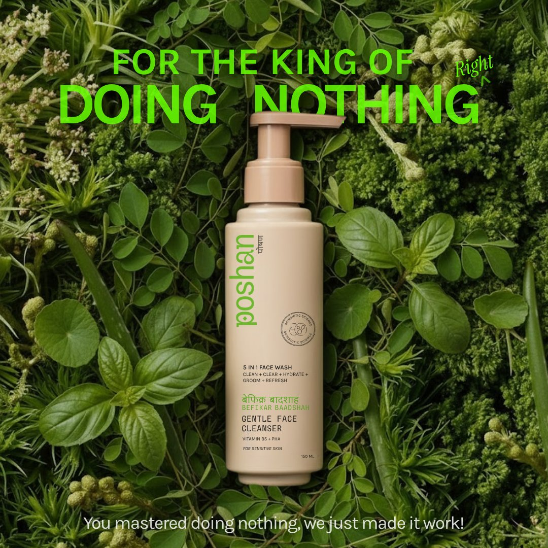 Poshan Skincare Befikar Baadshah Gentle Face Cleanser | Grocsy