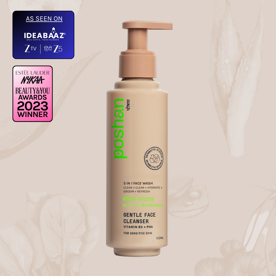 Poshan Skincare Befikar Baadshah Gentle Face Cleanser | Grocsy