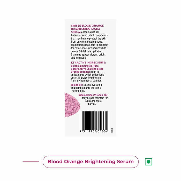 Swisse Skincare Blood Orange Brightening Facial Serum with Vitamin C | Grocsy