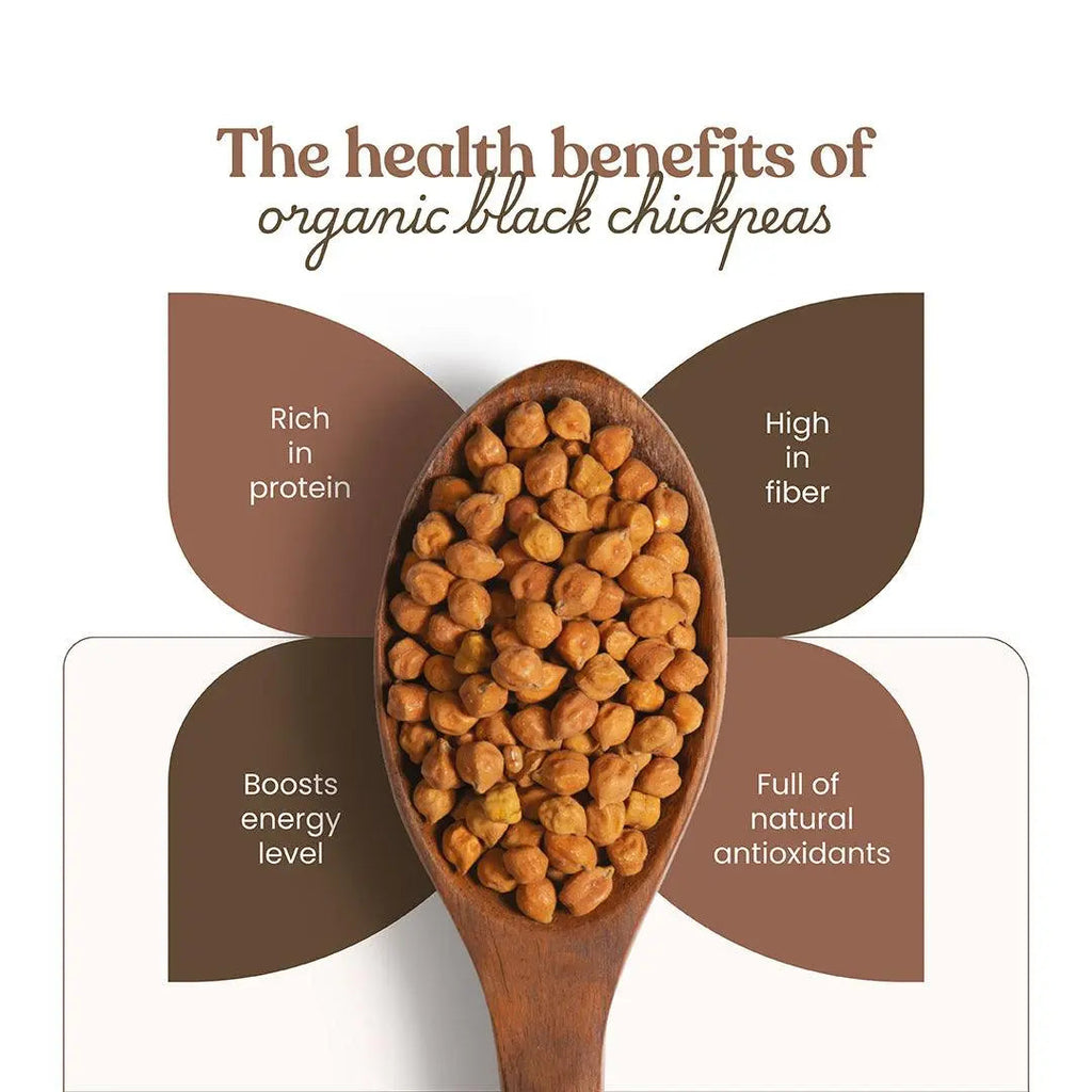 Bharat Vedica Organic Black Chickpeas - Organic Black Chana | Grocsy