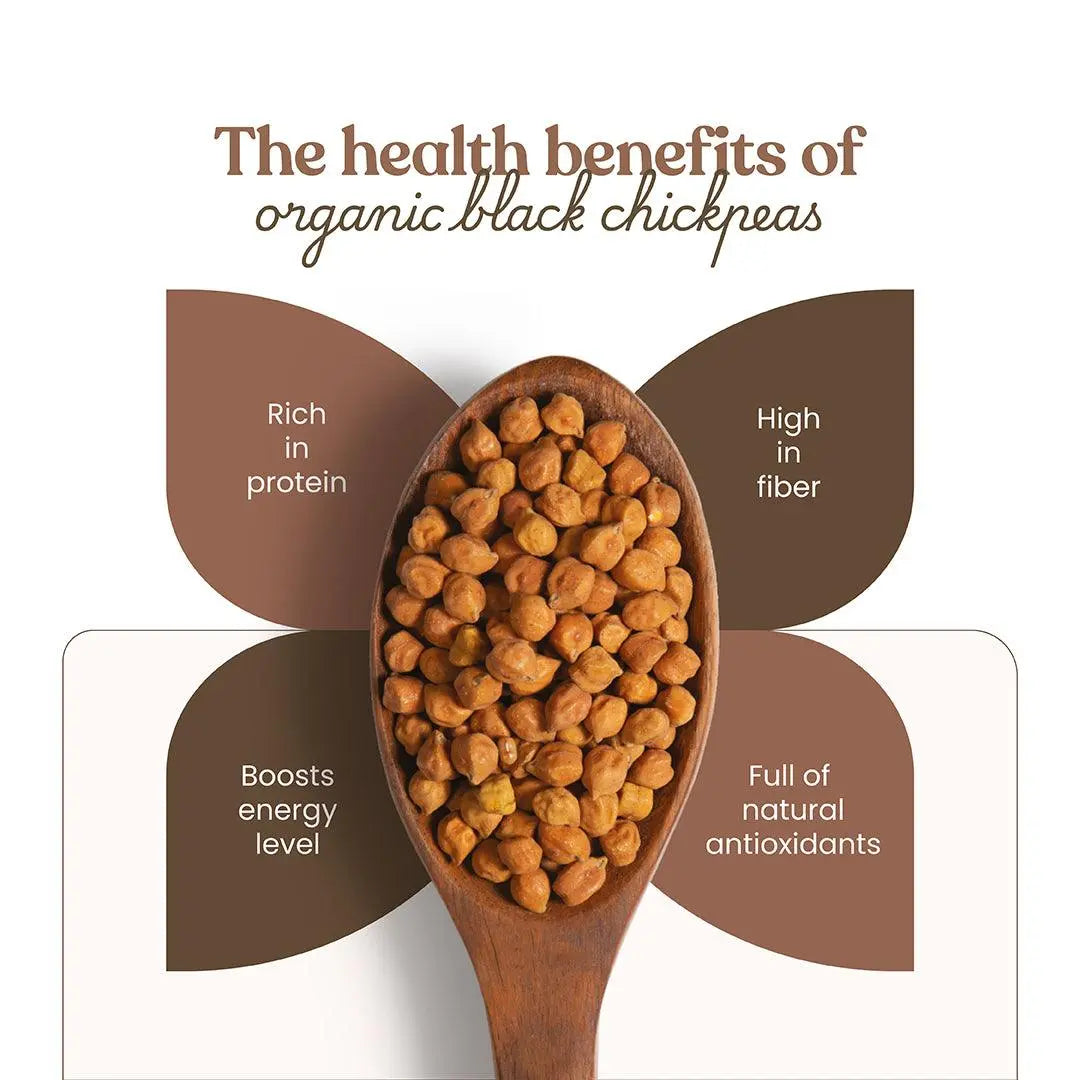 Bharat Vedica Organic Black Chickpeas - Organic Black Chana | Grocsy