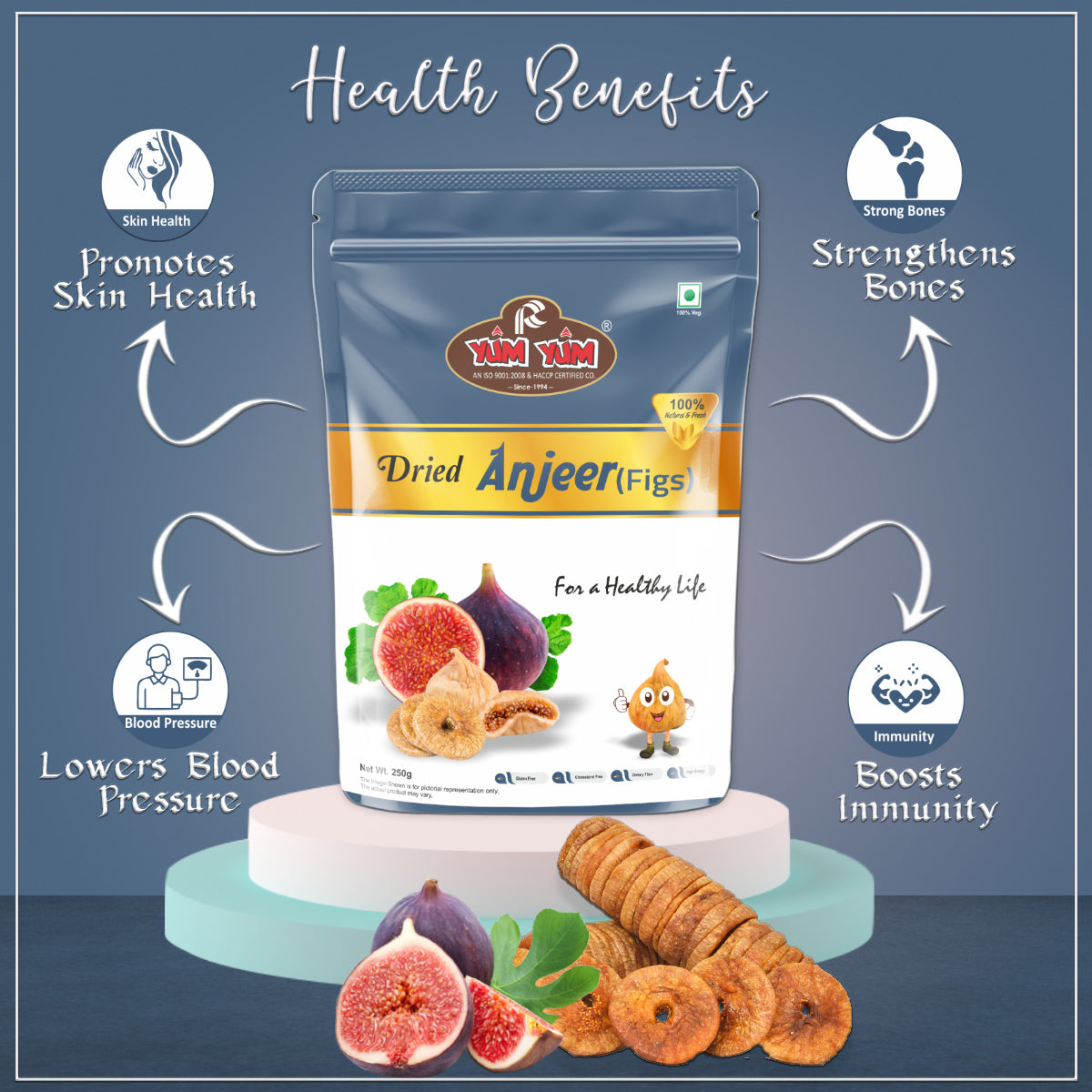 Yum Yum Anjeer/Figs Pouch | Grocsy