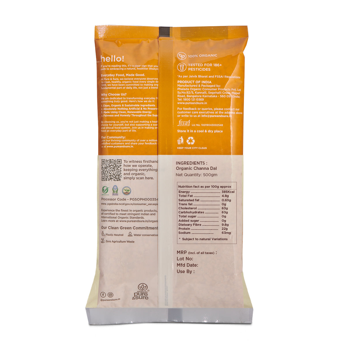 Pure & Sure Organic Besan Flour | Grocsy