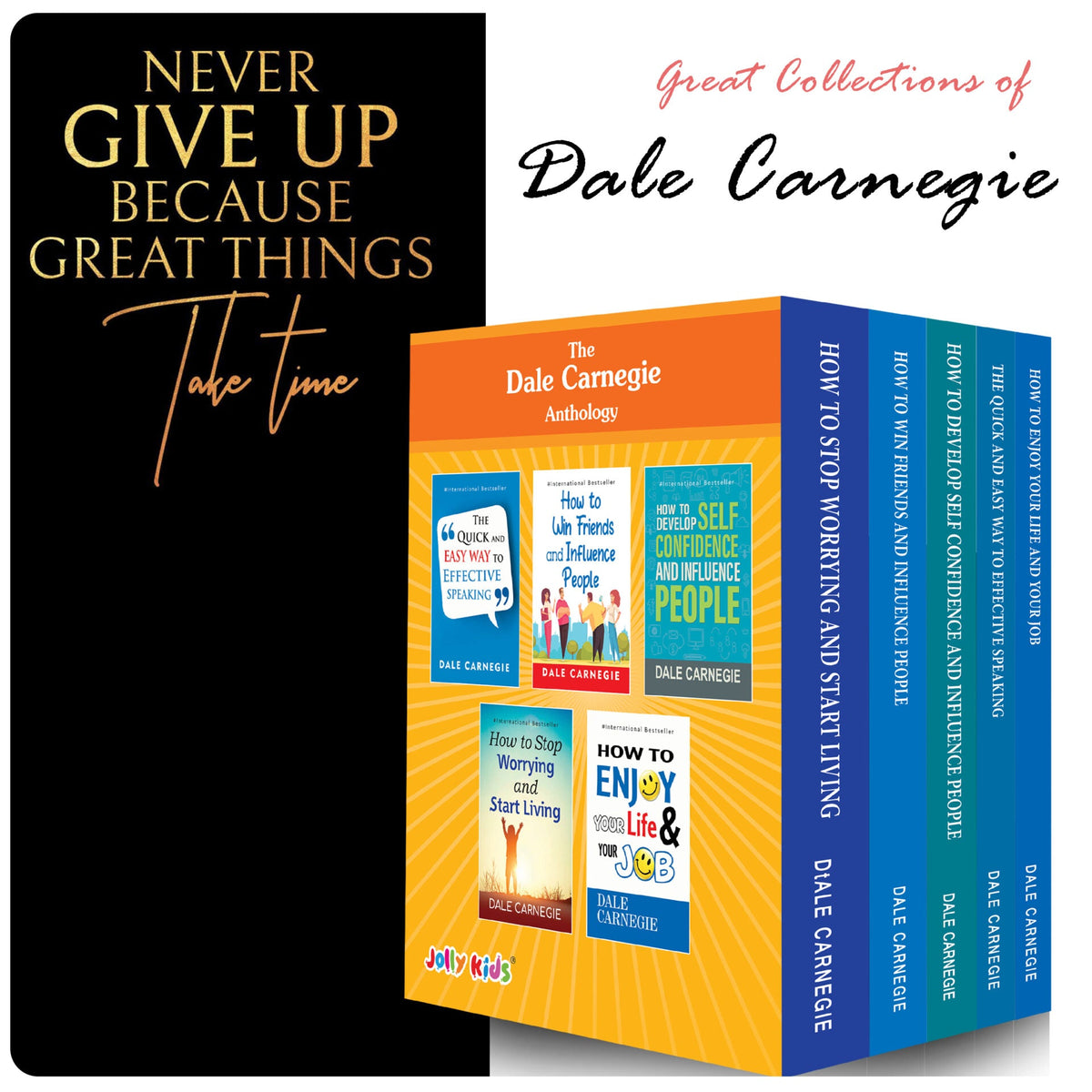 The Best Books of Dale Garnegie (Set of 5) - How To Enjoy Your, Develop Self Confidence, Influence People and Many More | Grocsy
