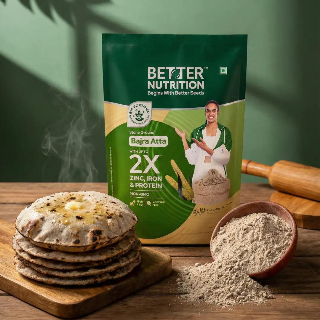 Better Nutrition Biofortified Bajra Atta / Pearl Millet Flour | Grocsy
