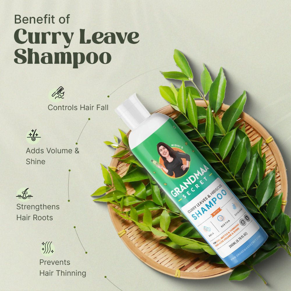 Nidhi'S Grandmaa Secret Curry Leaf & Hibiscus Shampoo | Grocsy