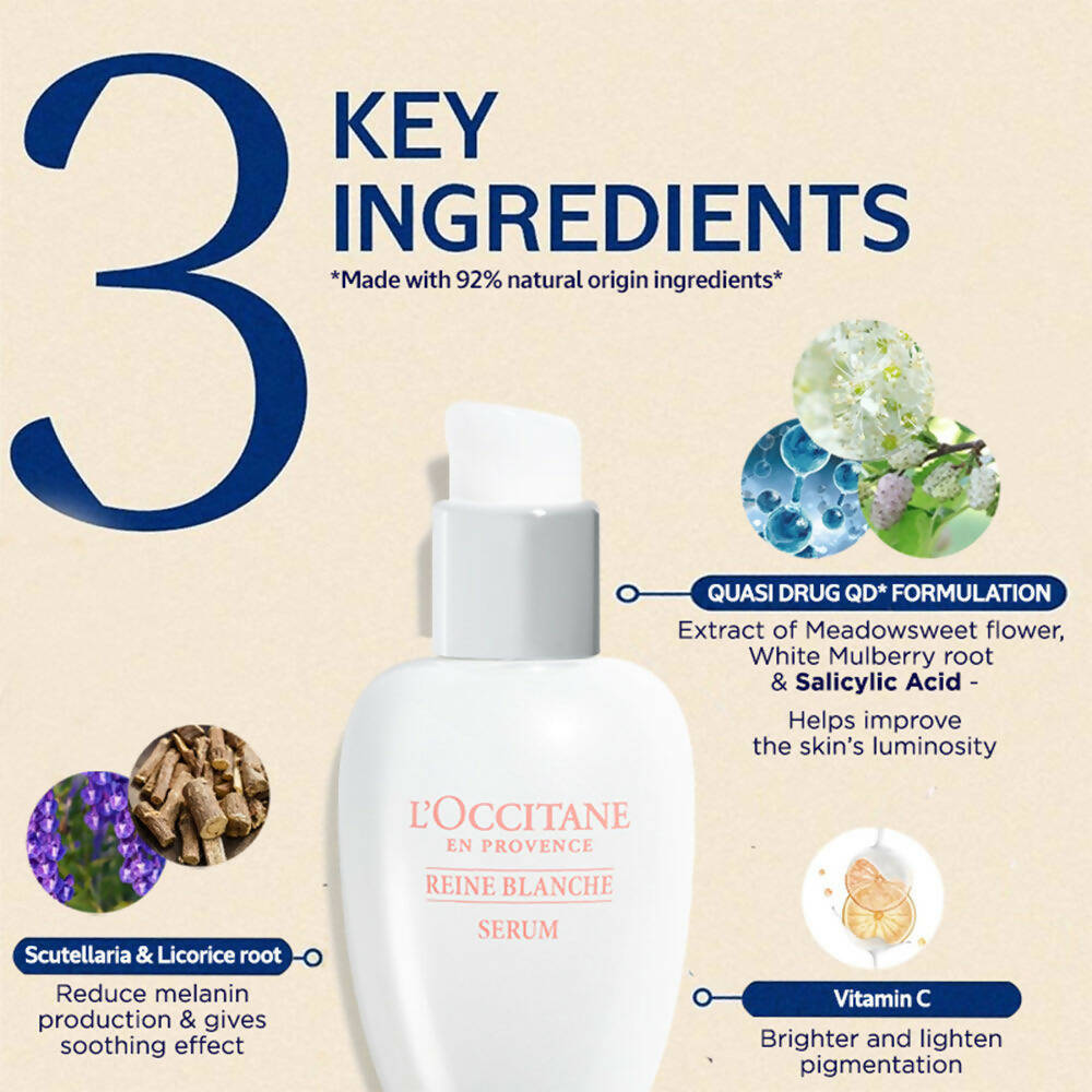 L'Occitane Reine Blanche Bright Revealing Serum | Grocsy