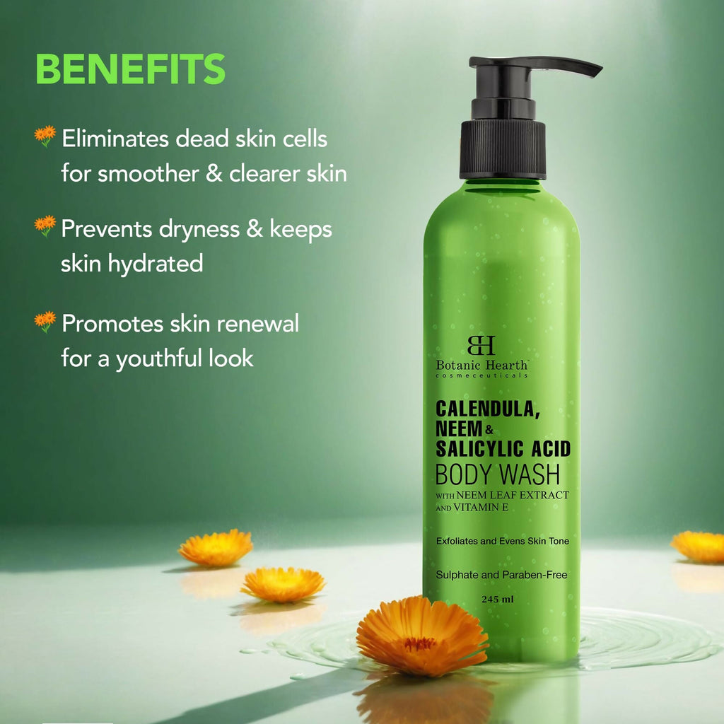 Botanic Hearth Calendula, Neem & Salicylic Acid Body Wash | Grocsy