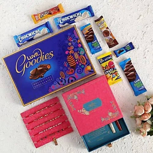 Designer Rakhis and LuvIt Chocolate Box | Grocsy