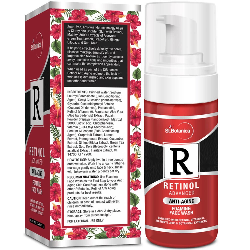 St.Botanica Retinol Advanced Anti Aging Foaming Face Wash | Grocsy