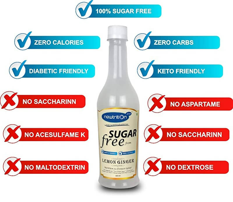 Newtrition Plus Sugar Free Lemon Ginger Syrup | Grocsy
