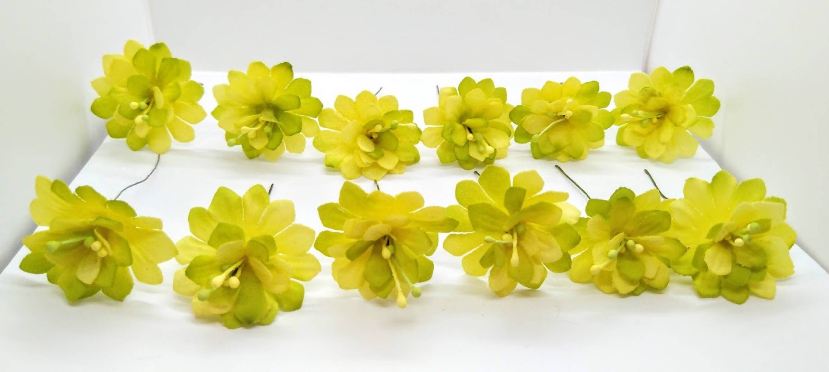 Green Flower Hair Brooches | Grocsy
