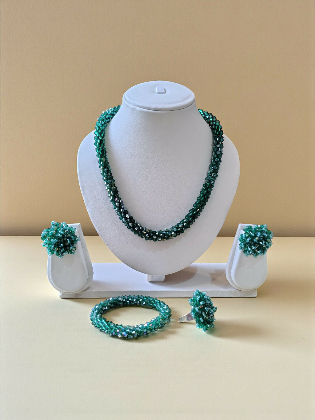 Inhanns Rangshine 4-In-1 Crystal Glam Set - Handmade - Sea Green | Grocsy