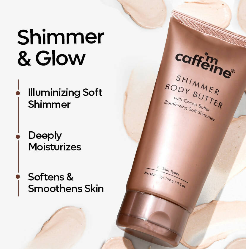 mCaffeine Shimmer Body Butter with Cocoa Butter | Grocsy