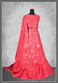 Pink Georgette Embroidery & Sequence Work Bridal lahenga Choli with Dupatta - Nimaya Pavitra Rista | Grocsy