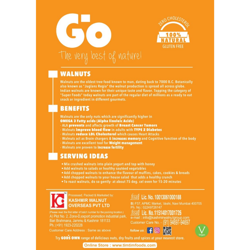 Go Organic Light Broken Walnut Kernels | Grocsy