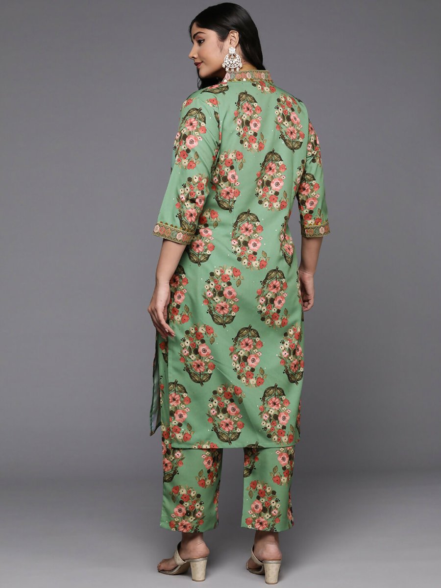 Ahalyaa Women's Traditional wear Kurta Set - Green | Grocsy