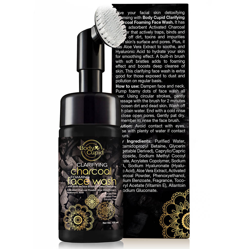 Body Cupid Clarifying Charcoal Foaming Face Wash | Grocsy