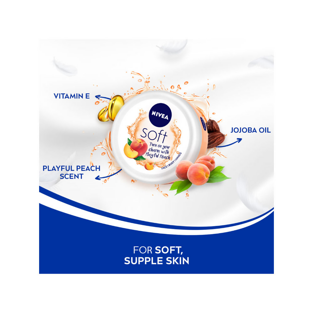Nivea Soft Light Moisturizer Cream Playful Peach | Grocsy