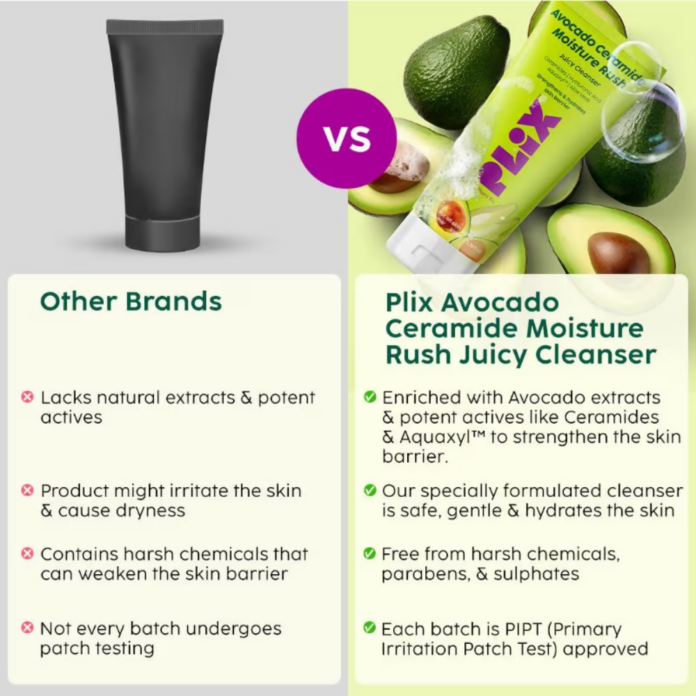 PLIX The Plant Fix Avocado Ceramide Moisture Rush Juicy Cleanser | Grocsy