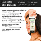 Soulflower Salicylic Acid Tea Tree Acne Free Face Wash | Grocsy