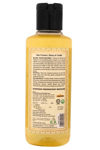 Khadi Natural Honey & Vanilla Hair Cleanser | Grocsy