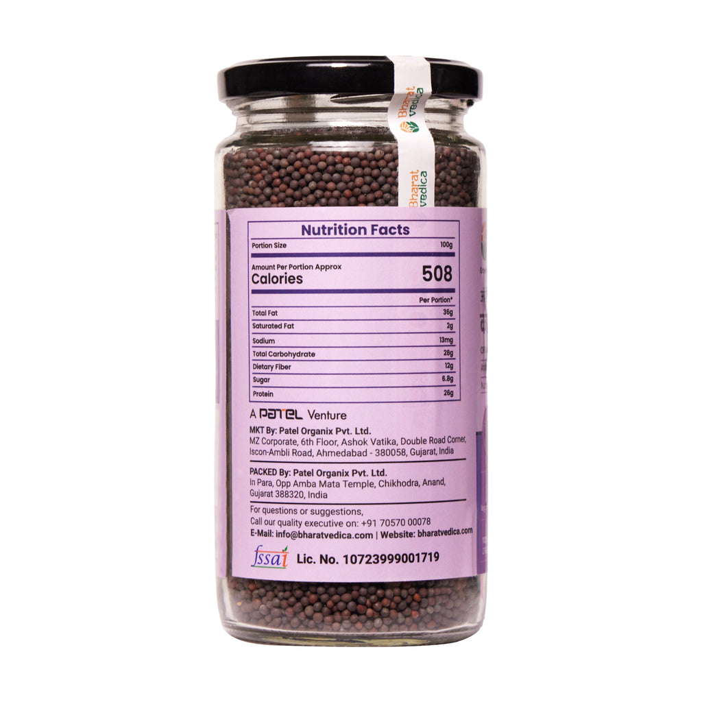 Bharat Vedica Organic Black Mustard BIG - Kali Sarso | Grocsy