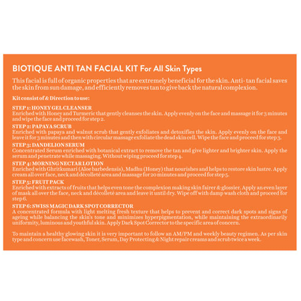 Biotique Anti Tan Kit (Removes Tan and Makes Skin Fair) | Grocsy