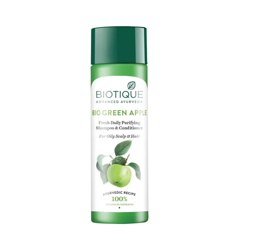 Biotique Bio Green Apple Fresh Daily Purifying Shampoo and Conditioner | Grocsy