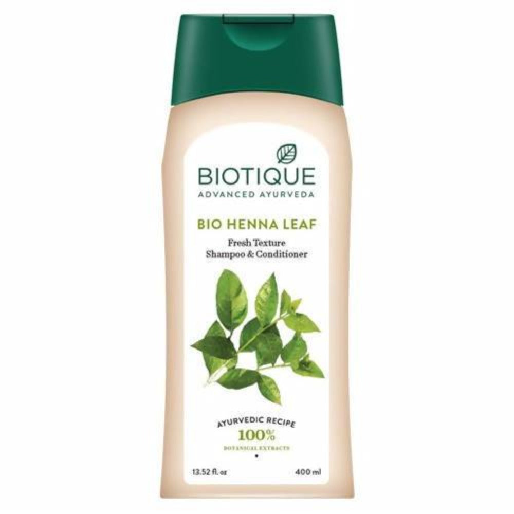 Biotique Bio Henna Leaf Fresh Texture Shampoo and Conditioner | Grocsy