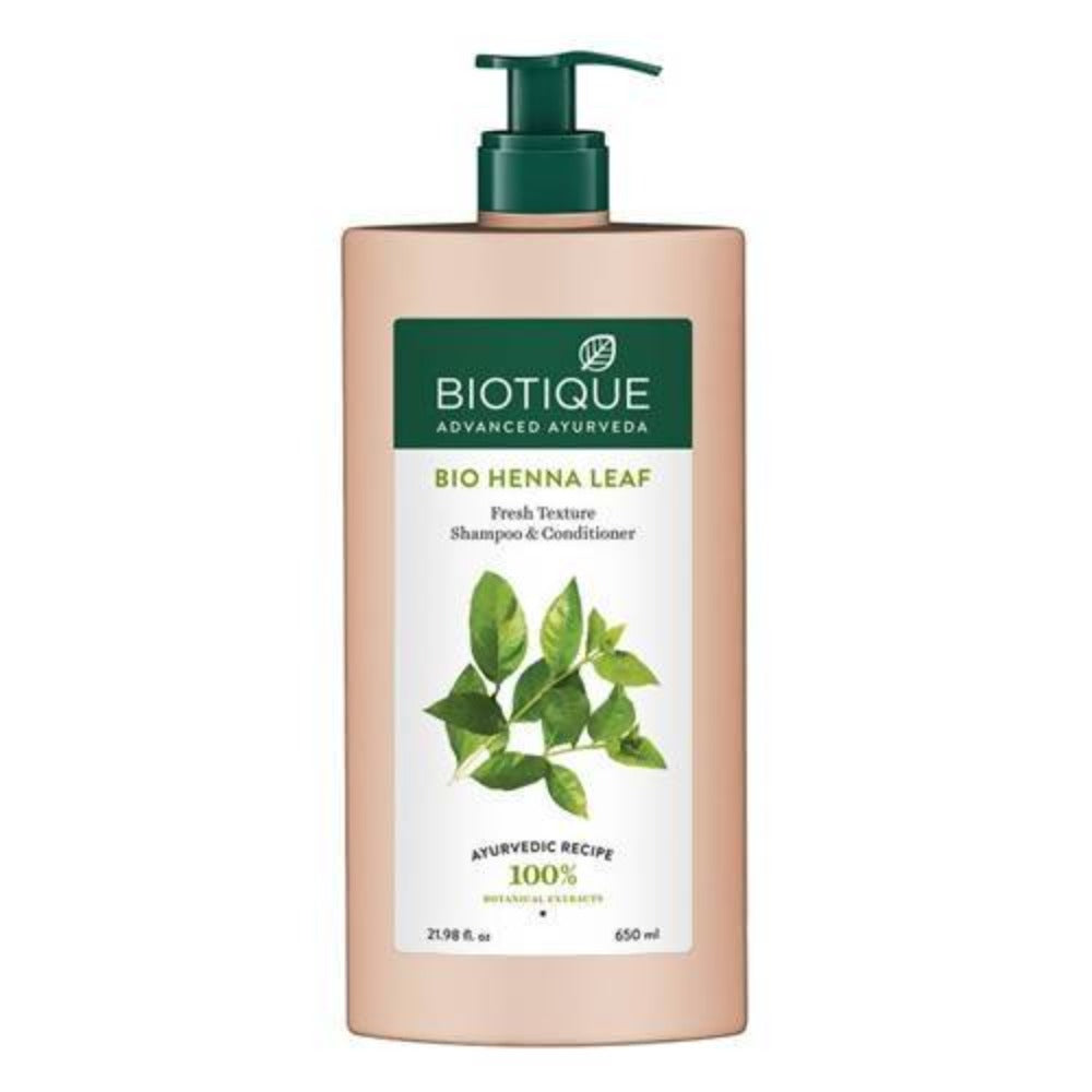 Biotique Bio Henna Leaf Fresh Texture Shampoo and Conditioner | Grocsy