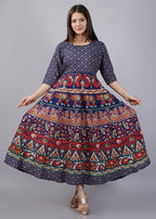 Vamika Multicolor Cotton Printed Party/Casual Wear Kurti (GAM22K) | Grocsy