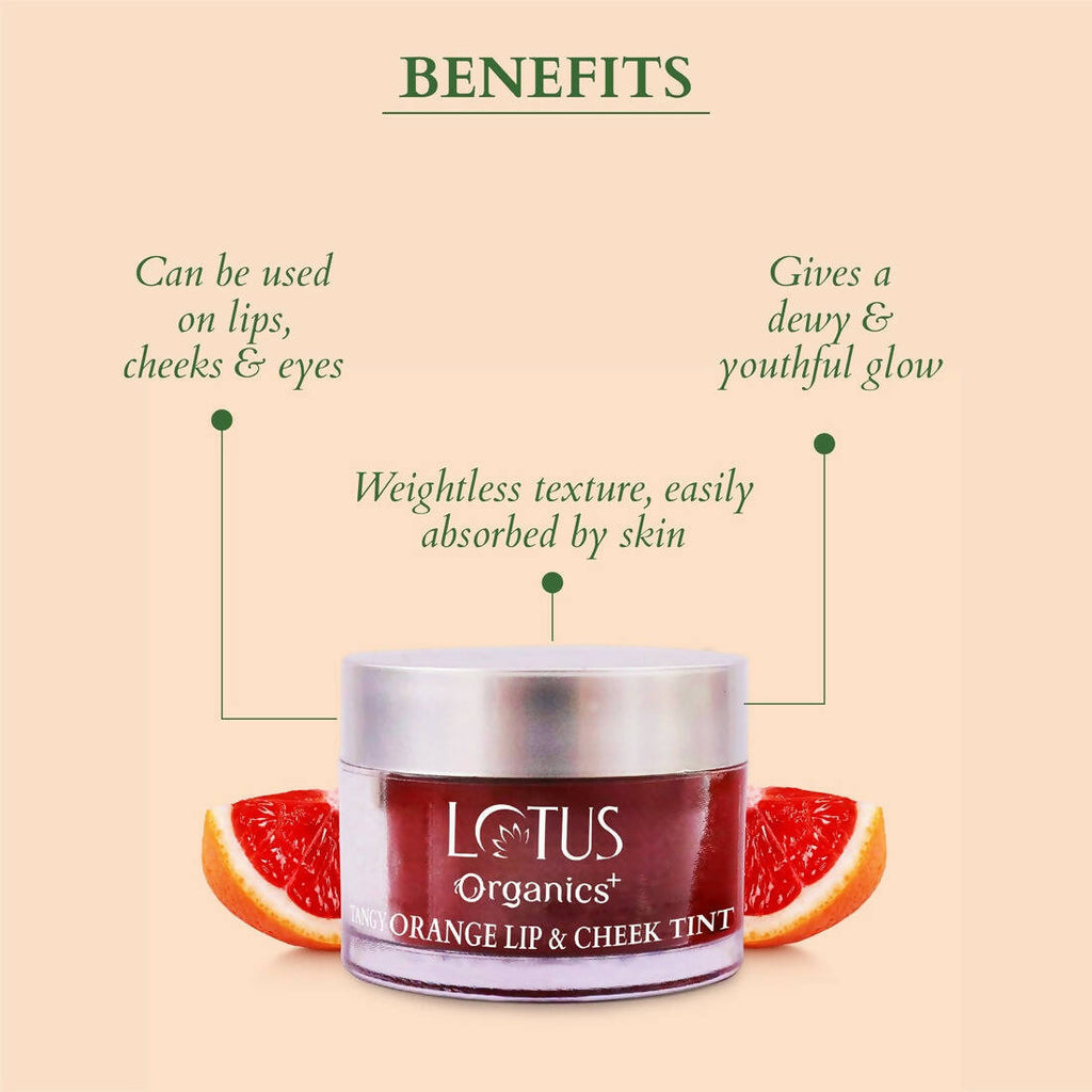 Lotus Organics+ Tangy Orange Lip & Cheek Tint | Grocsy