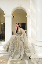 Eilara Glamorous Ivory Butterfly Net With Thread And Sequence Embroidered Work Fancy Lace Lehenga Choli For Wedding | Grocsy