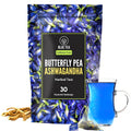 Butterfly Pea Ashwagandha Herbal Tea Bags | Grocsy