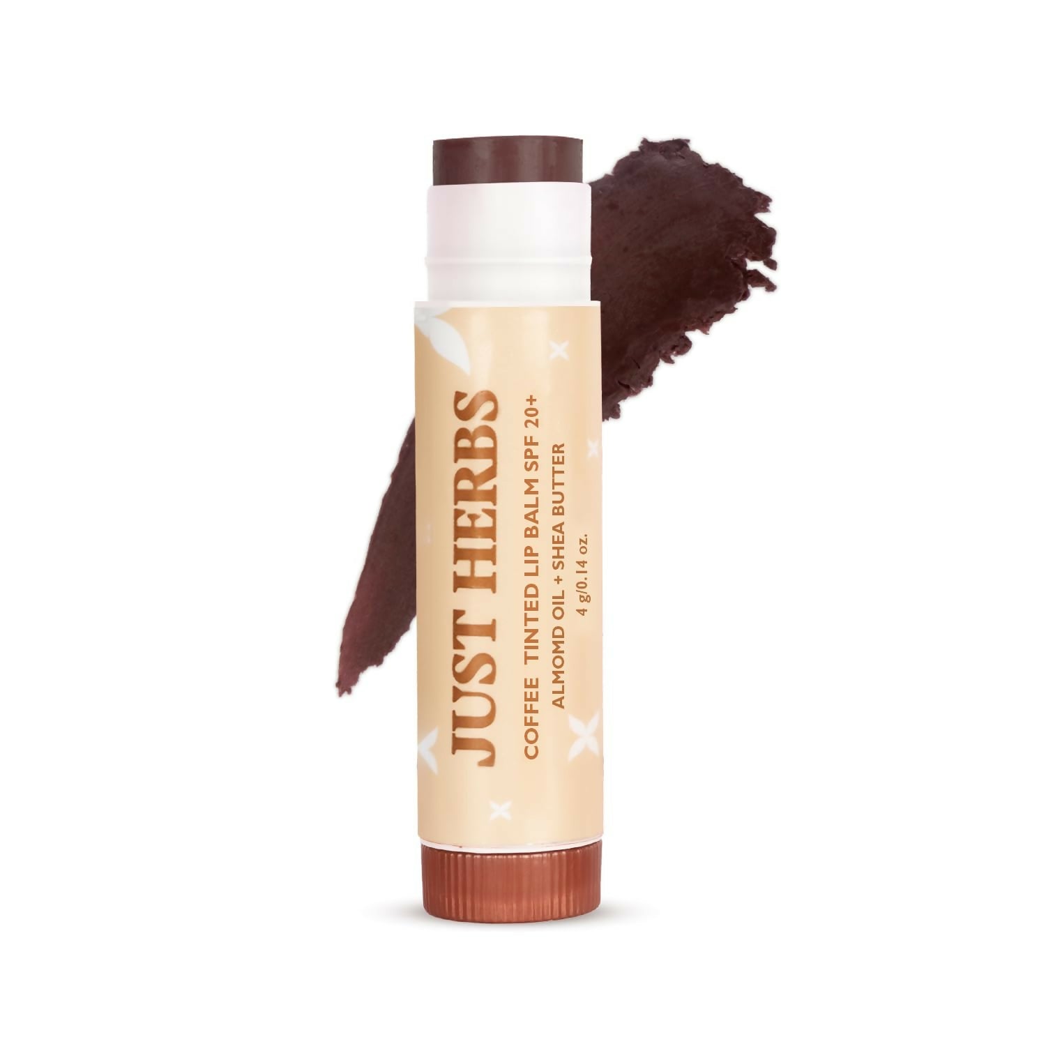 Just Herbs Coffee Tinted Lip Balm with SPF 20+ for Dark Lips to Lighten | Grocsy