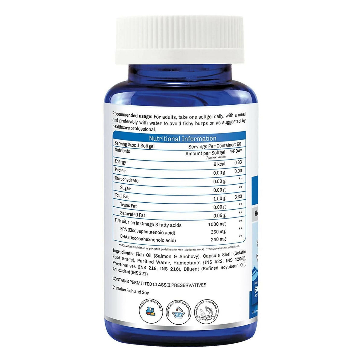 Onelife Mega One Fish Oil Omega 3 Fish Oil Softgels | Grocsy