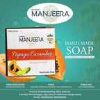 Manjeera Papaya Cucumber Hand Made Soap | Grocsy