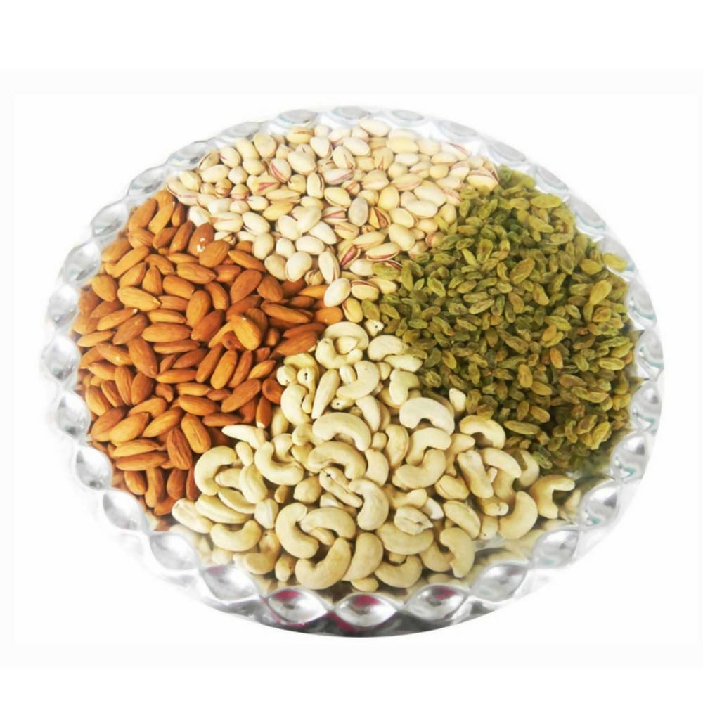 Bikanervala Round Dry Fruit Platter | Grocsy